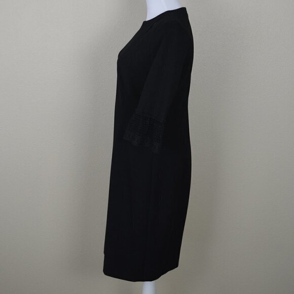 Carlisle New York Lace Bell Sleeve Ponte Sheath Dress - Picture 7 of 8